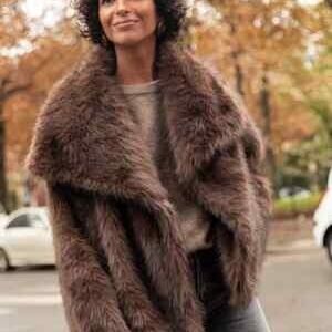 Luxurious Faux Fur Teddy Jacket in Rich Brown